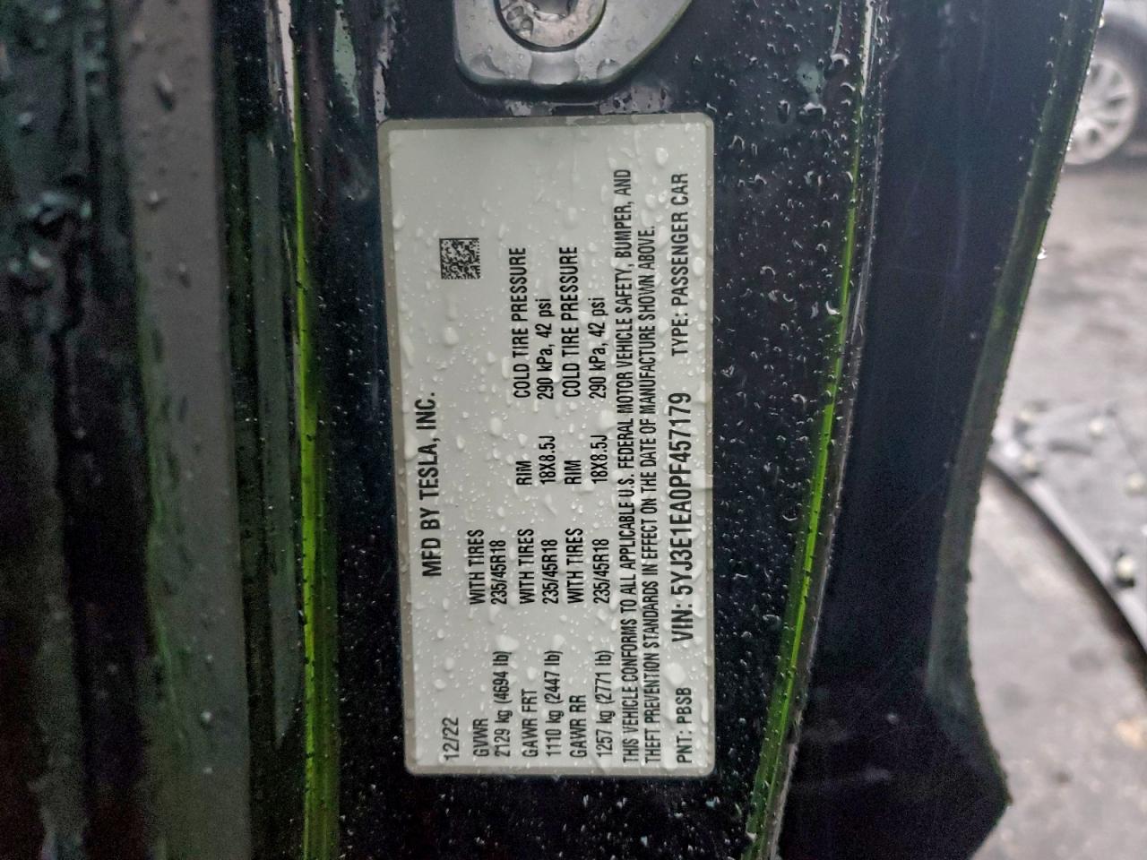 2023 TESLA MODEL 3 photo 12
