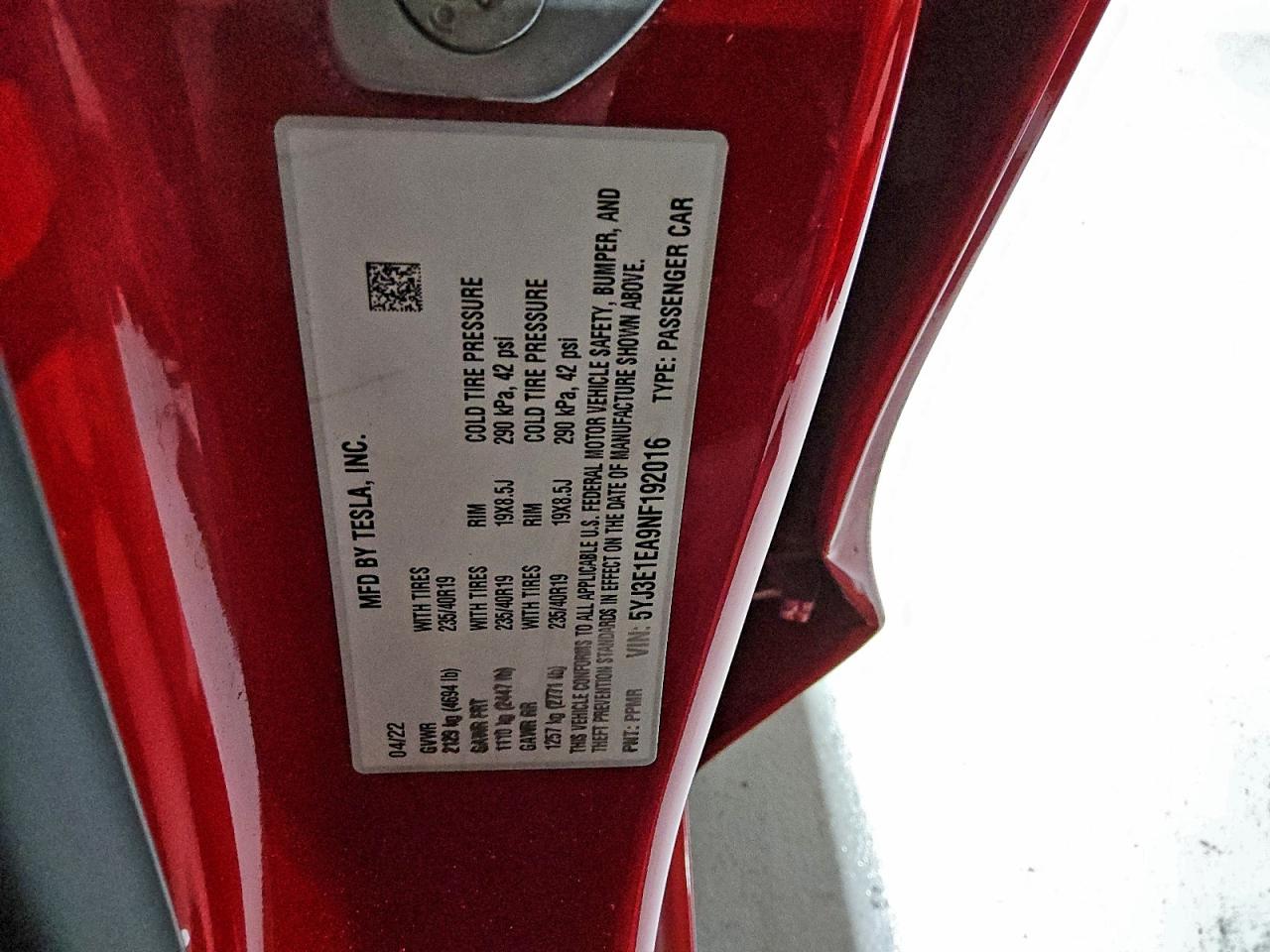 2022 TESLA MODEL 3 photo 13