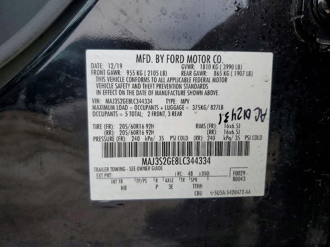 2020 FORD ECOSPORT SE photo 12
