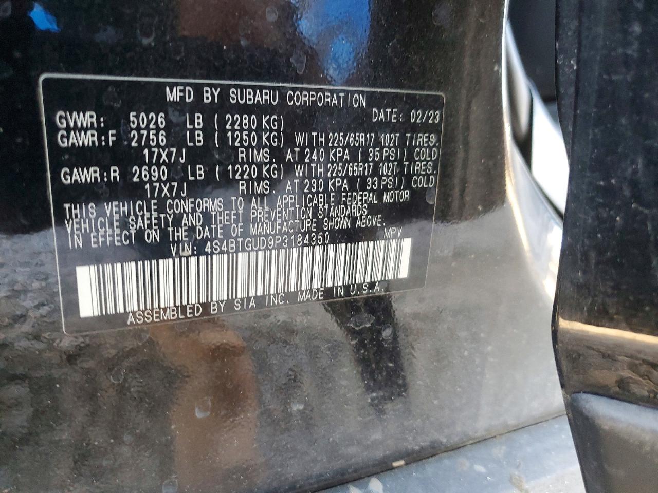 2023 SUBARU OUTBACK WILDERNESS photo 12