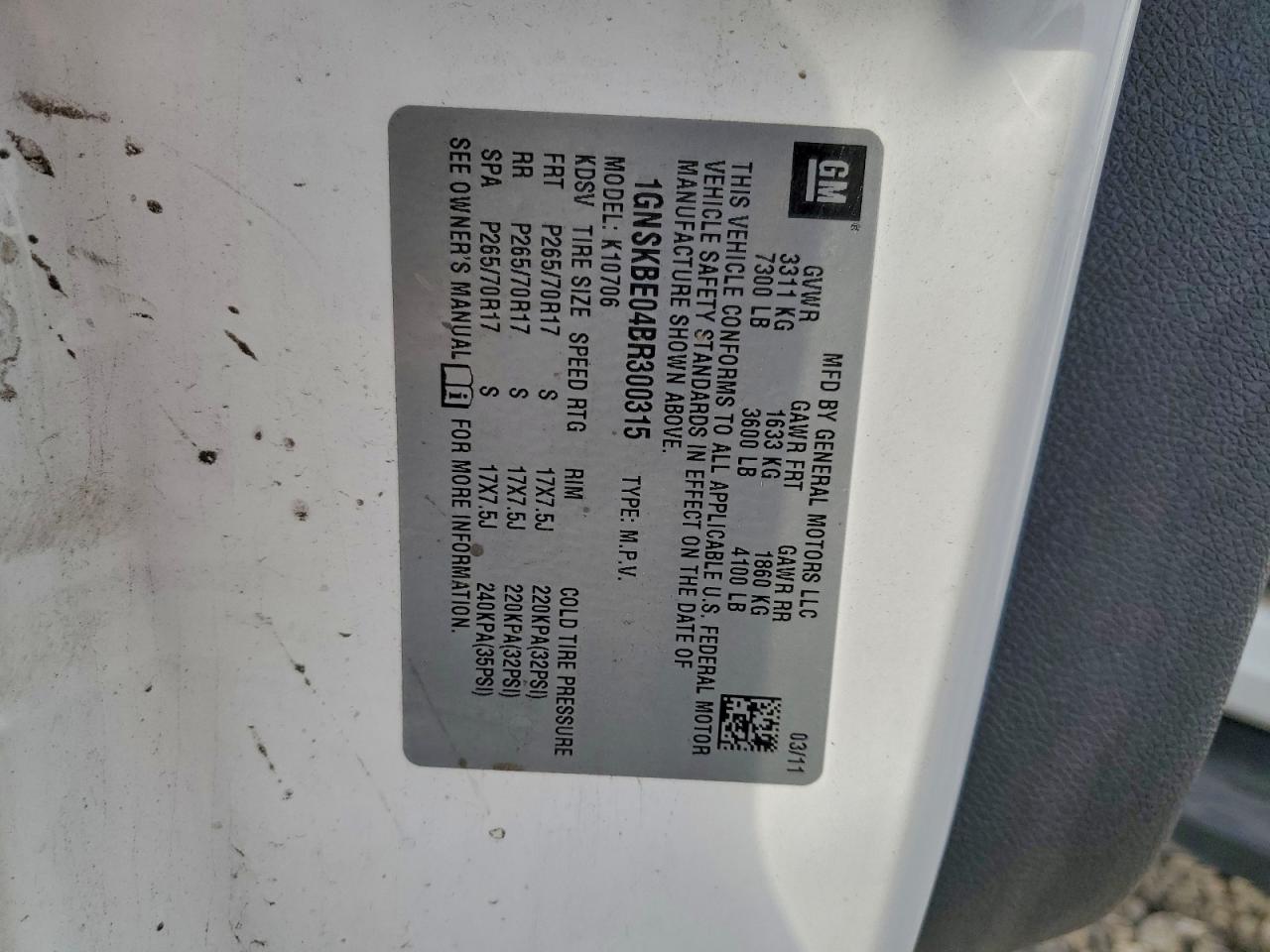 2011 CHEVROLET TAHOE K1500 LT photo 13