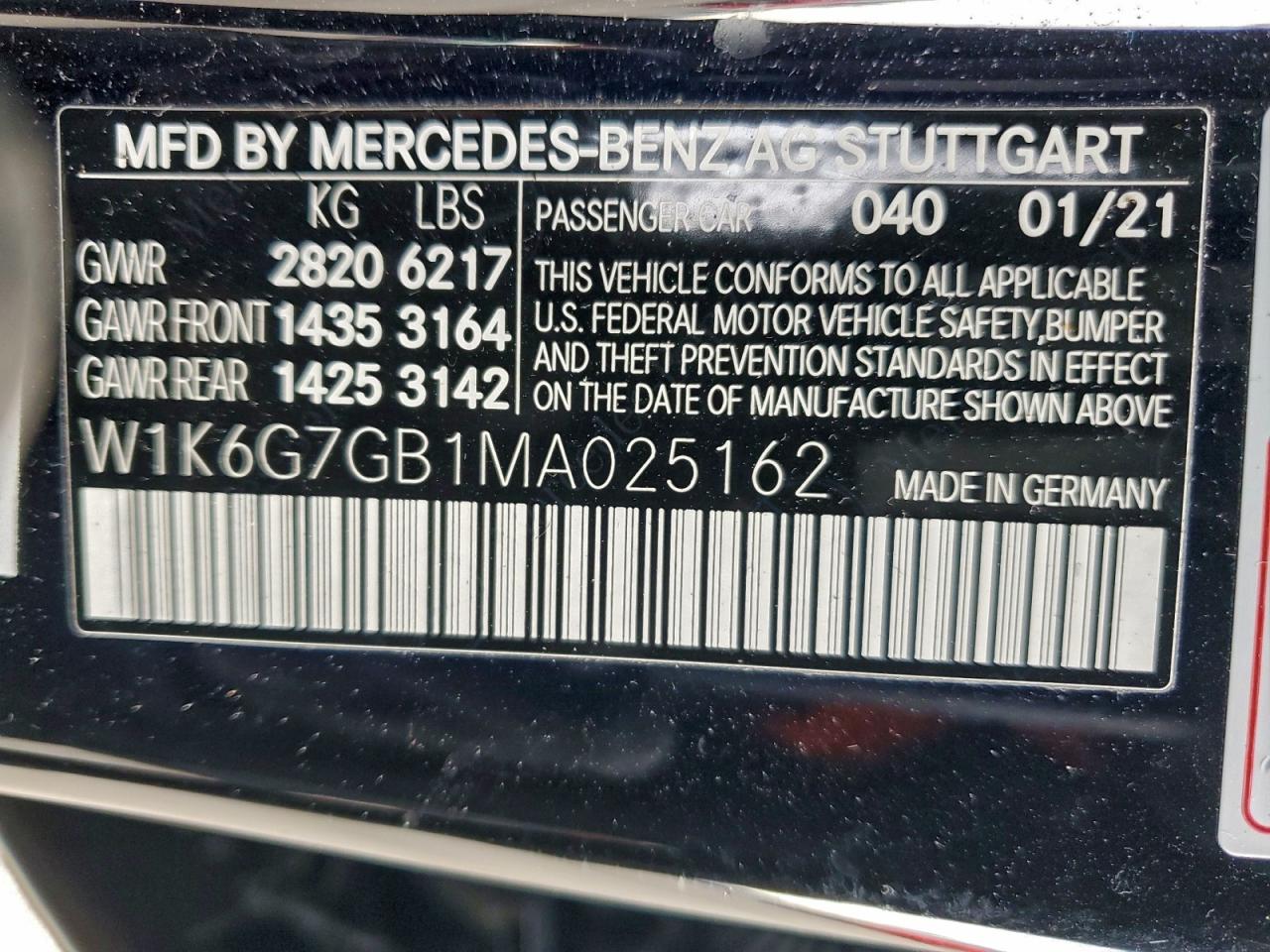 2021 MERCEDES-BENZ S 580 4MATIC photo 12