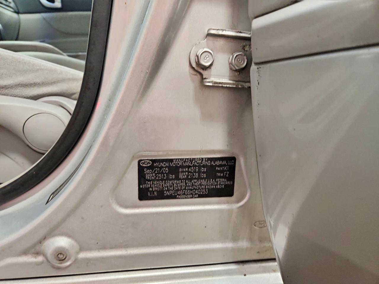 2006 HYUNDAI SONATA GLS V6 photo 12