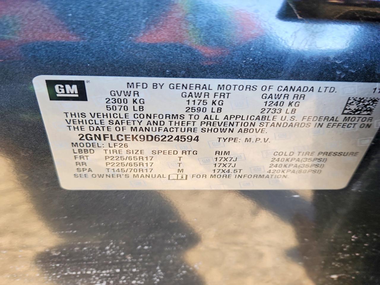 2013 CHEVROLET EQUINOX LS photo 37