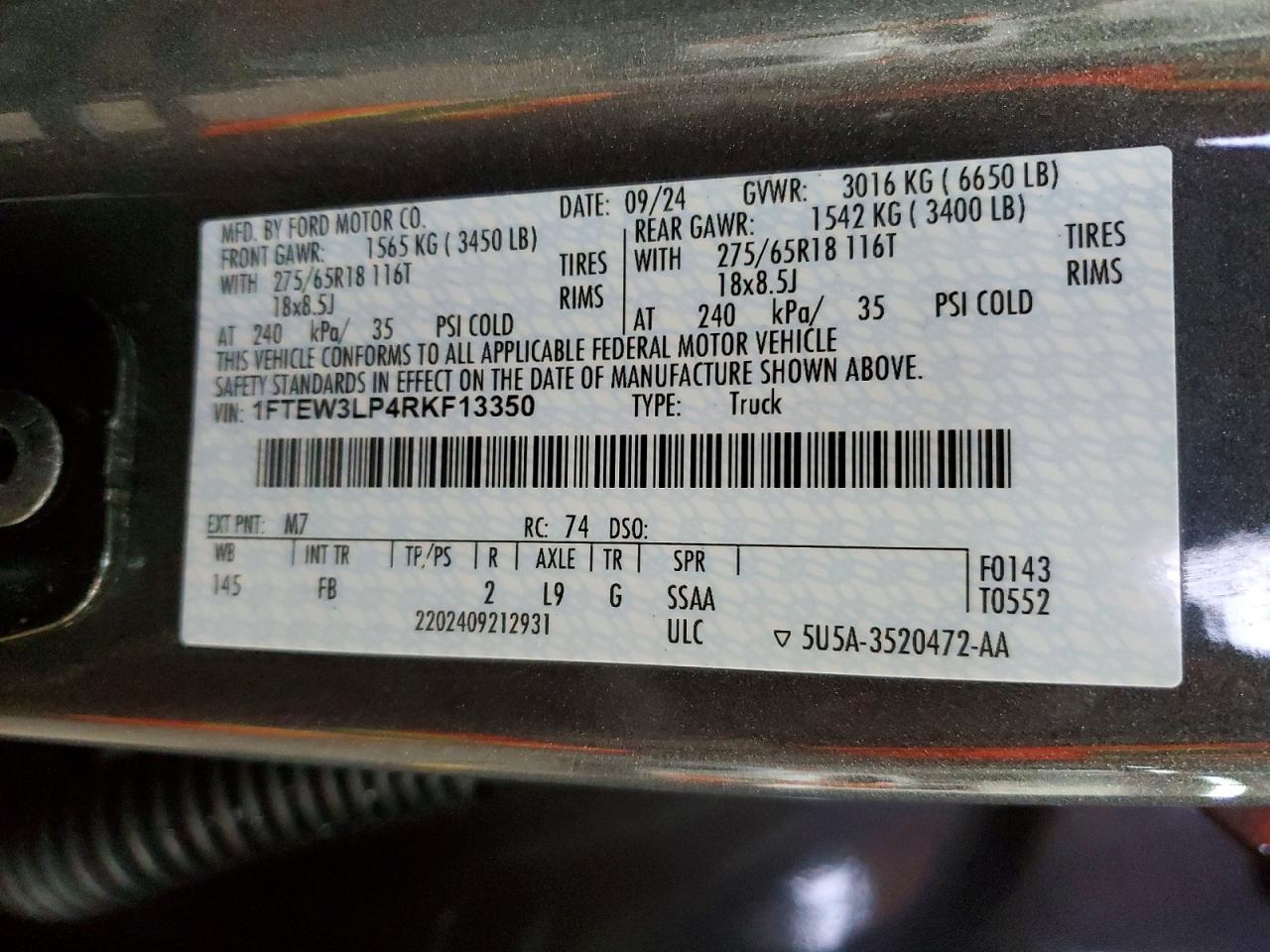 2024 FORD F150 XLT photo 25