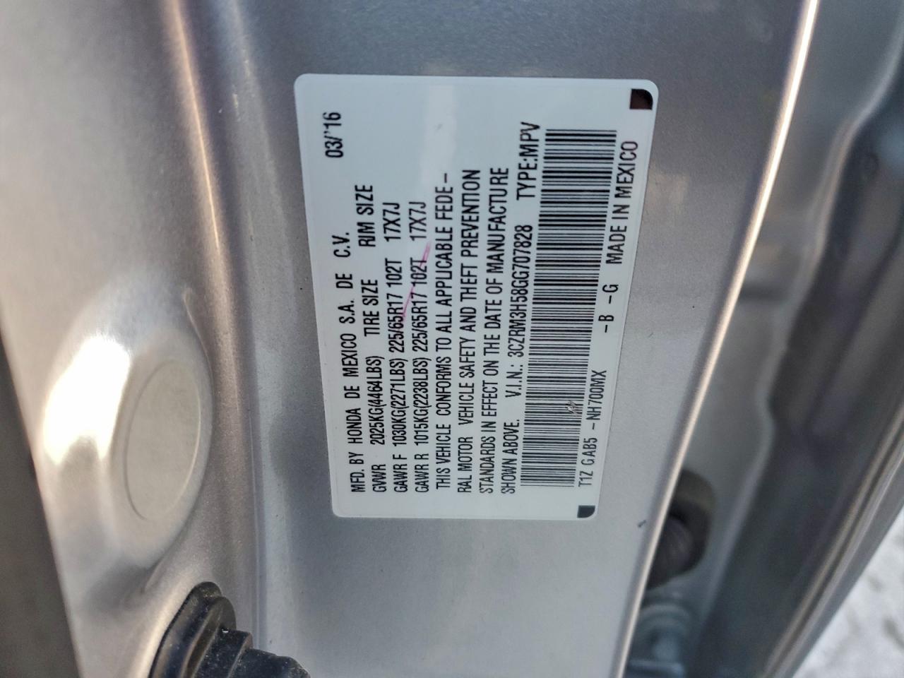 2016 HONDA CR-V EX photo 14