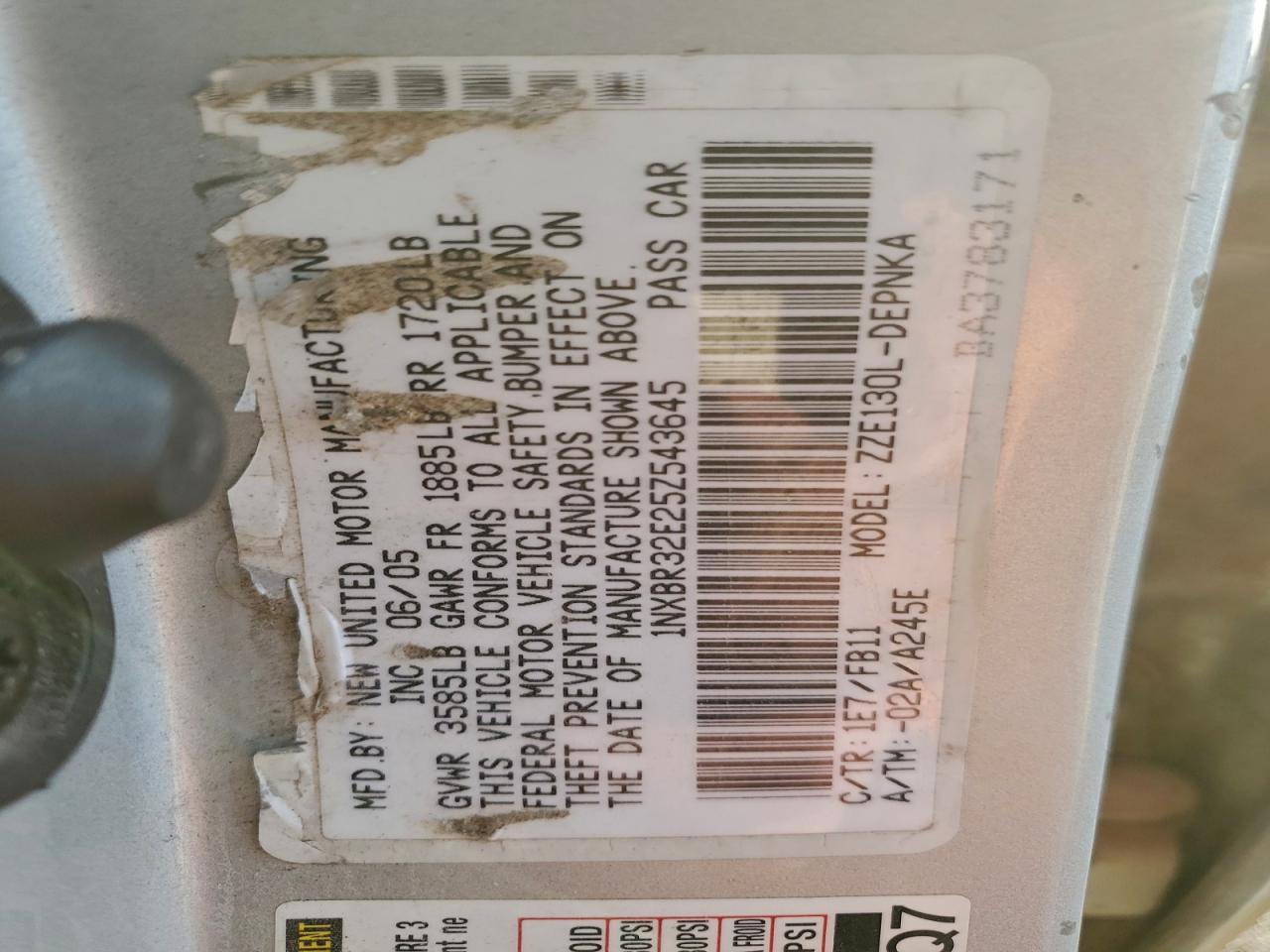 2005 TOYOTA COROLLA CE photo 23