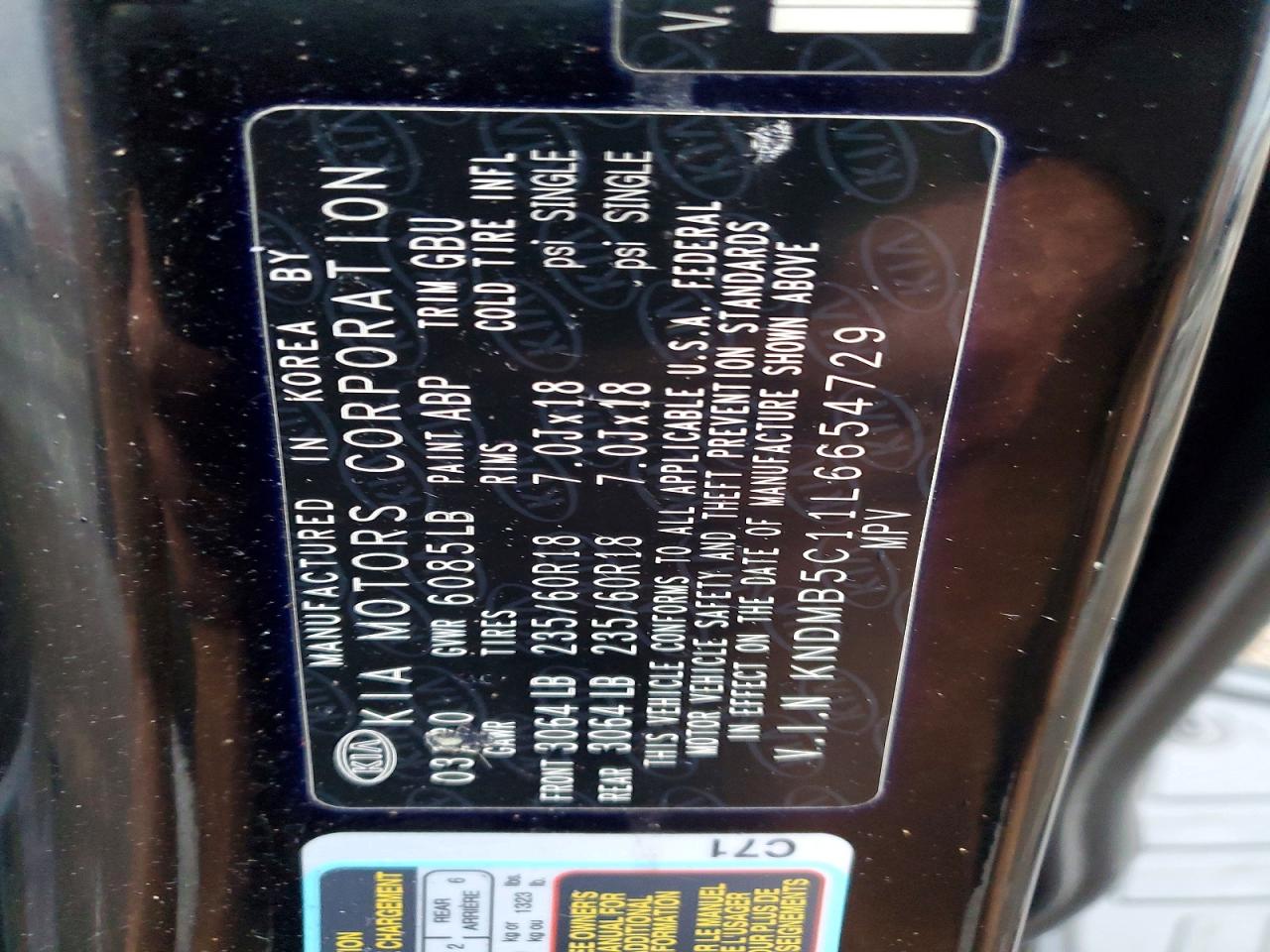 2020 KIA SEDONA LX photo 13