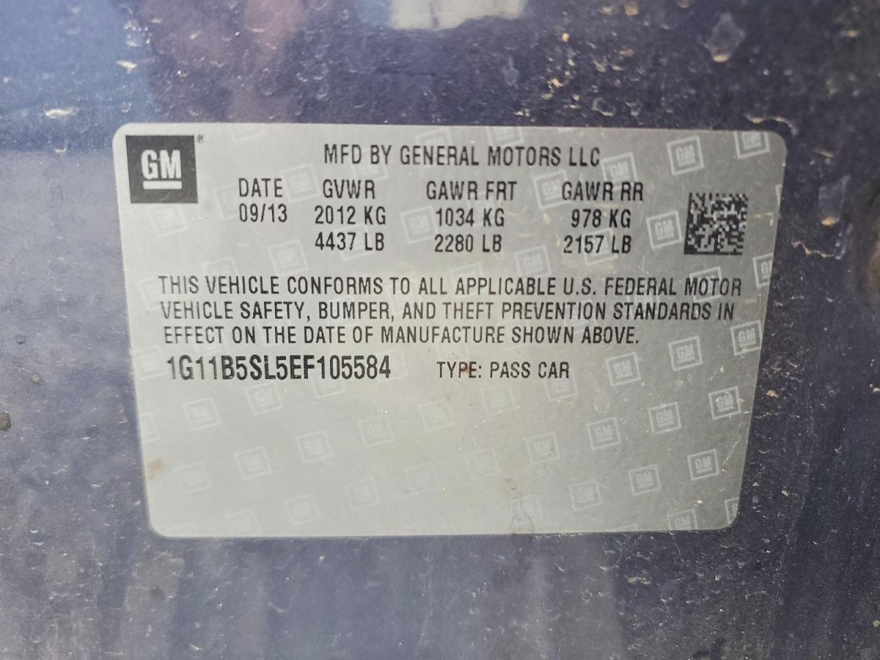 2014 CHEVROLET MALIBU LS photo 23