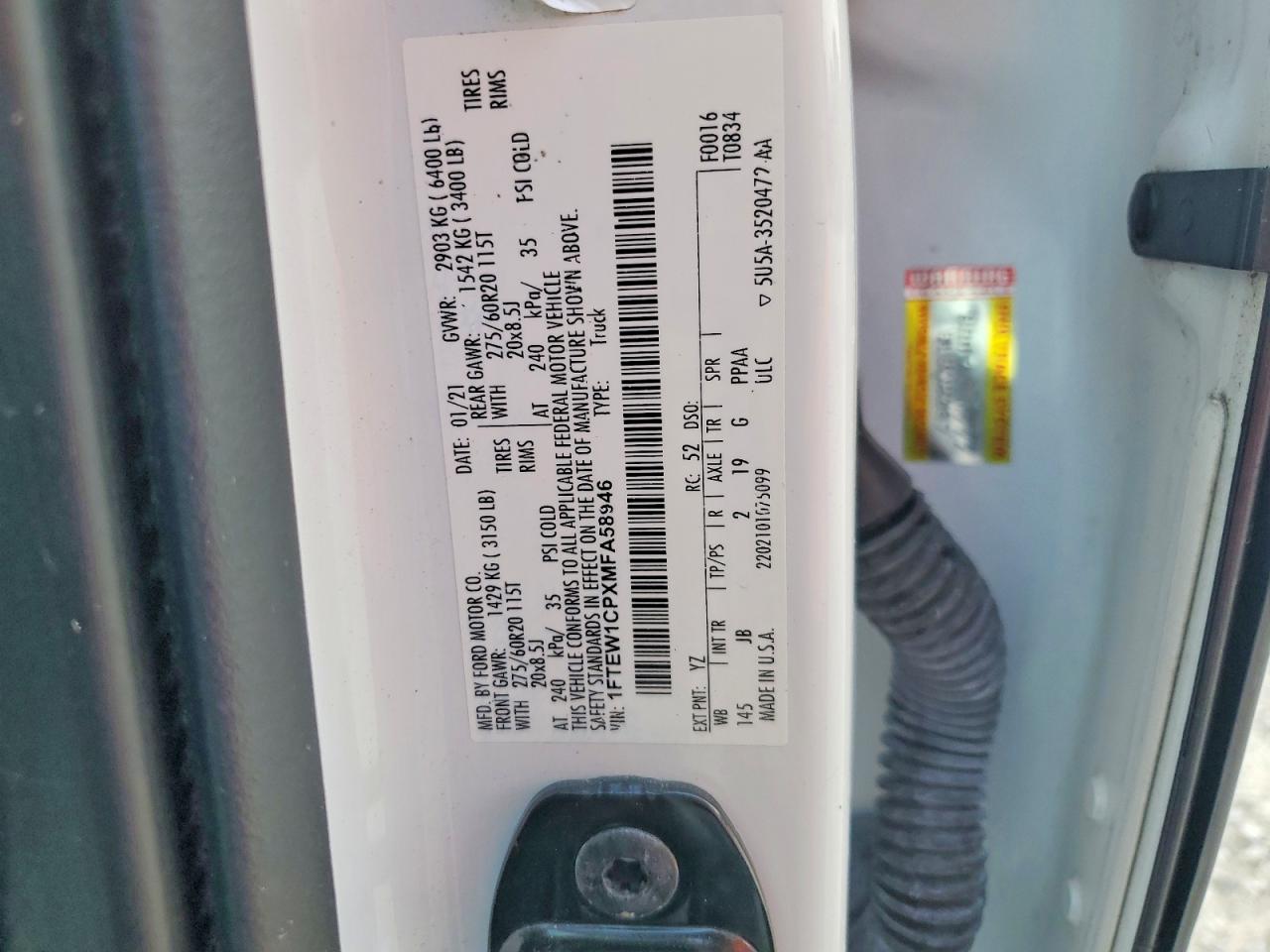 2021 FORD F150 SUPERCREW photo 13