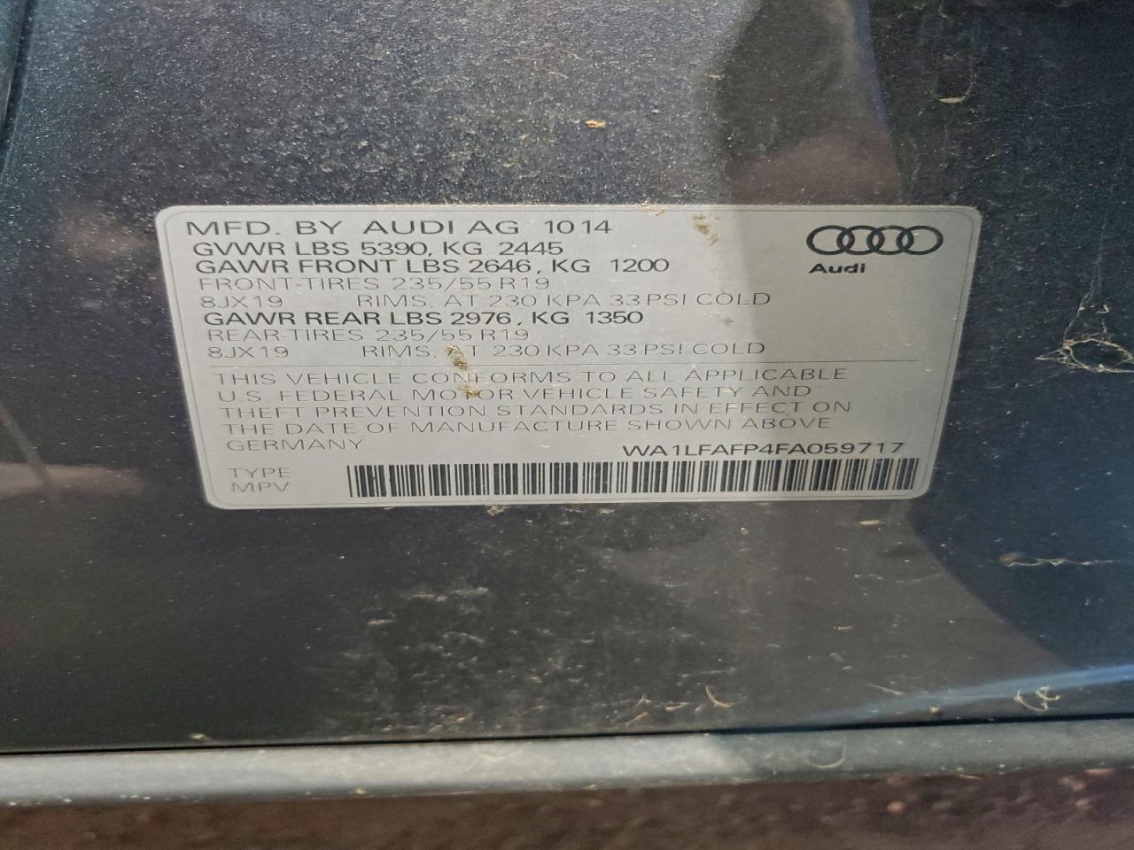 2015 AUDI Q5 PREMIUM PLUS photo 13