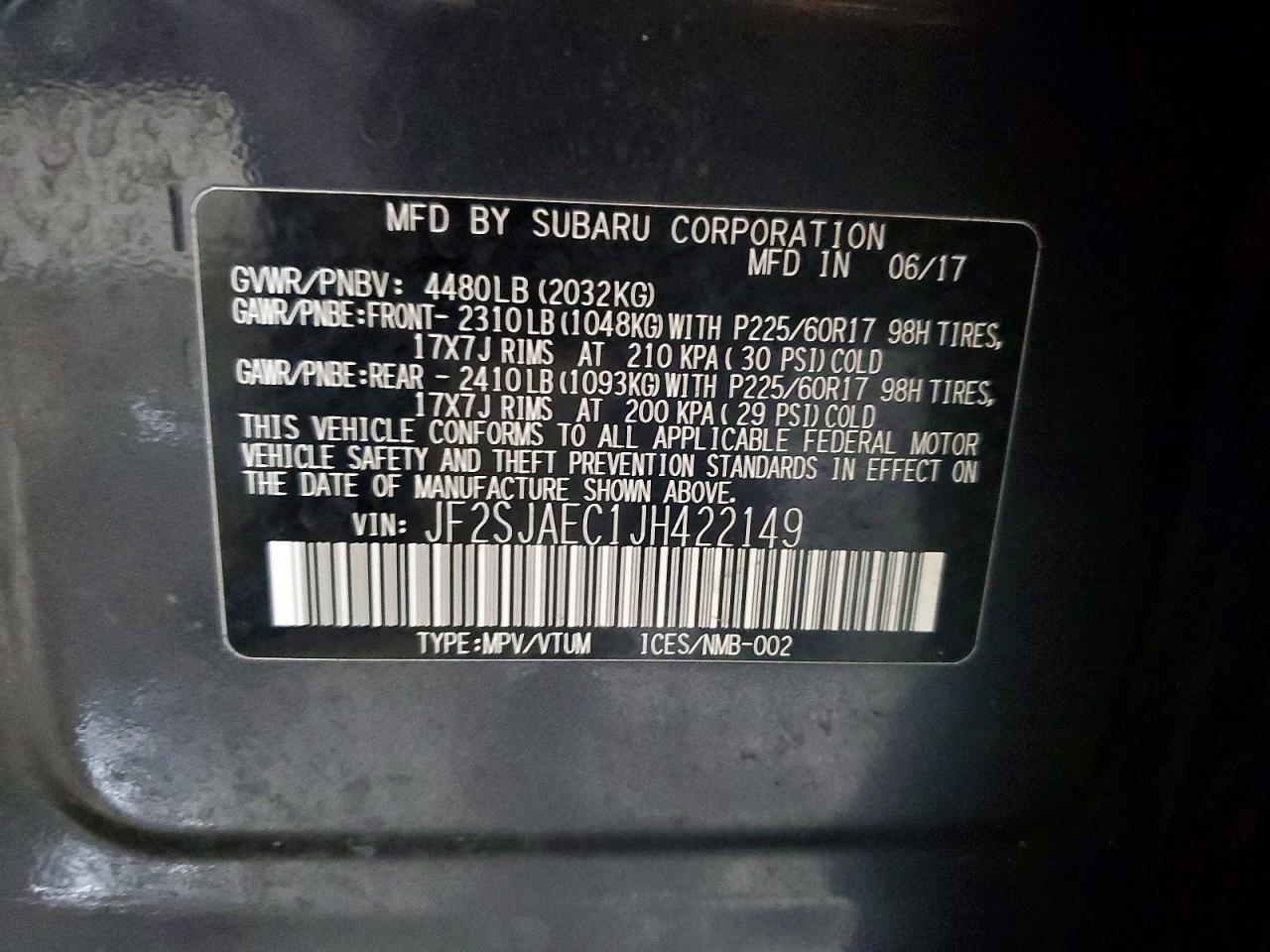 2018 SUBARU FORESTER 2.5I PREMIUM photo 13