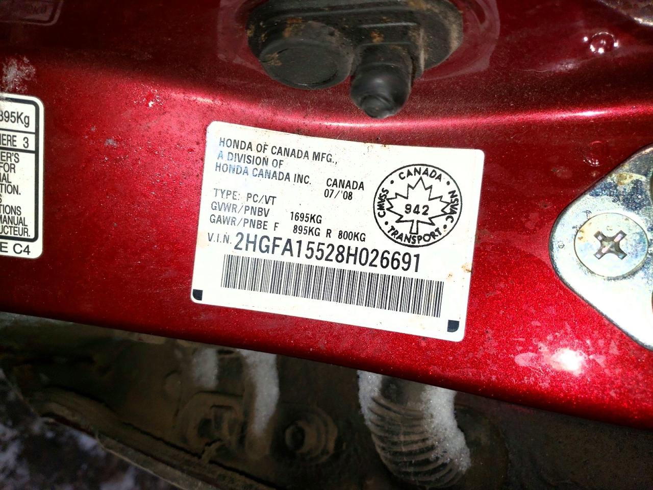 2008 HONDA CIVIC LX photo 12