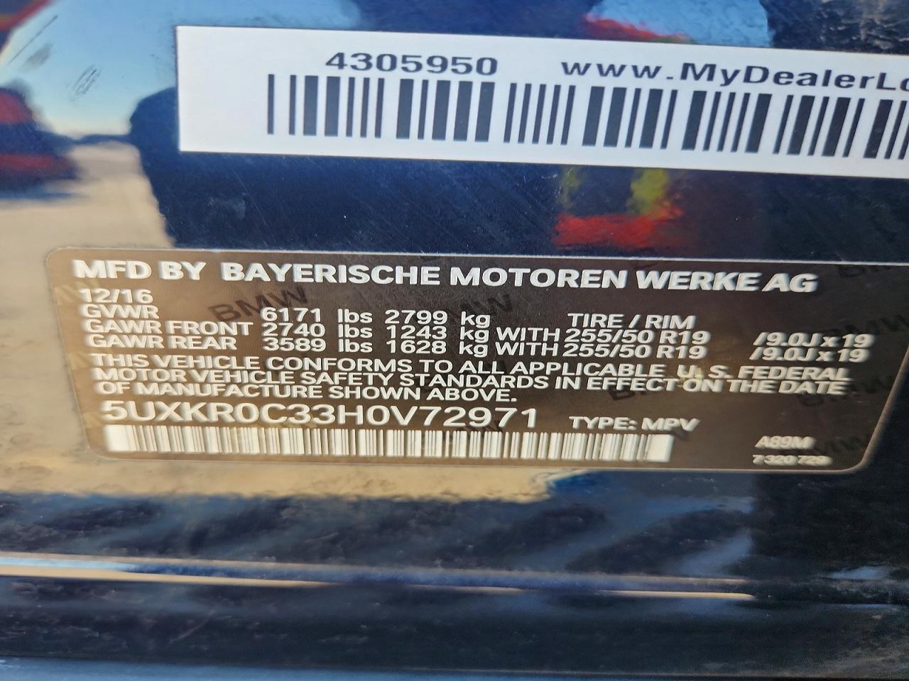 2017 BMW X5 XDRIVE35I photo 37