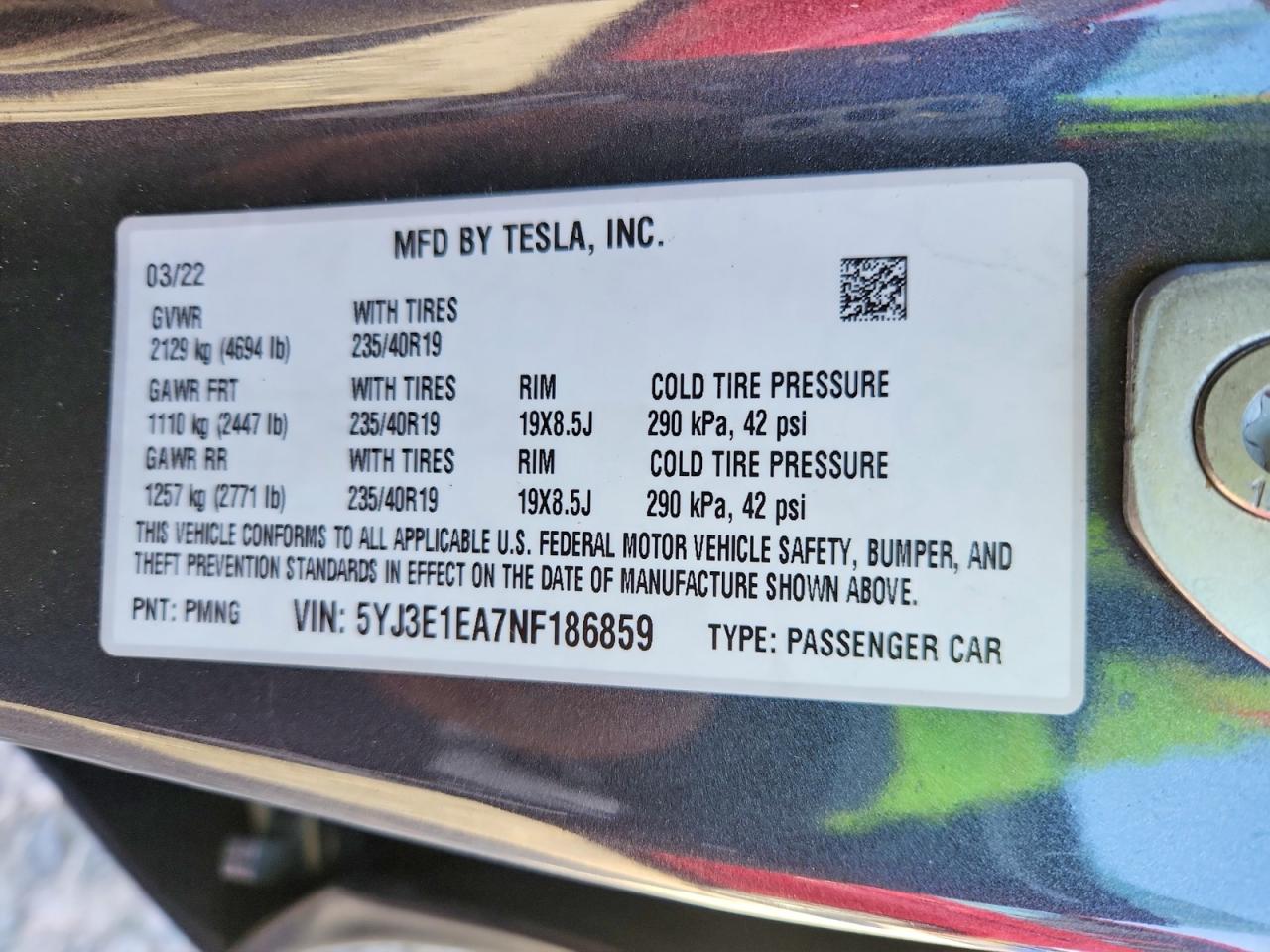 2022 TESLA MODEL 3 photo 34