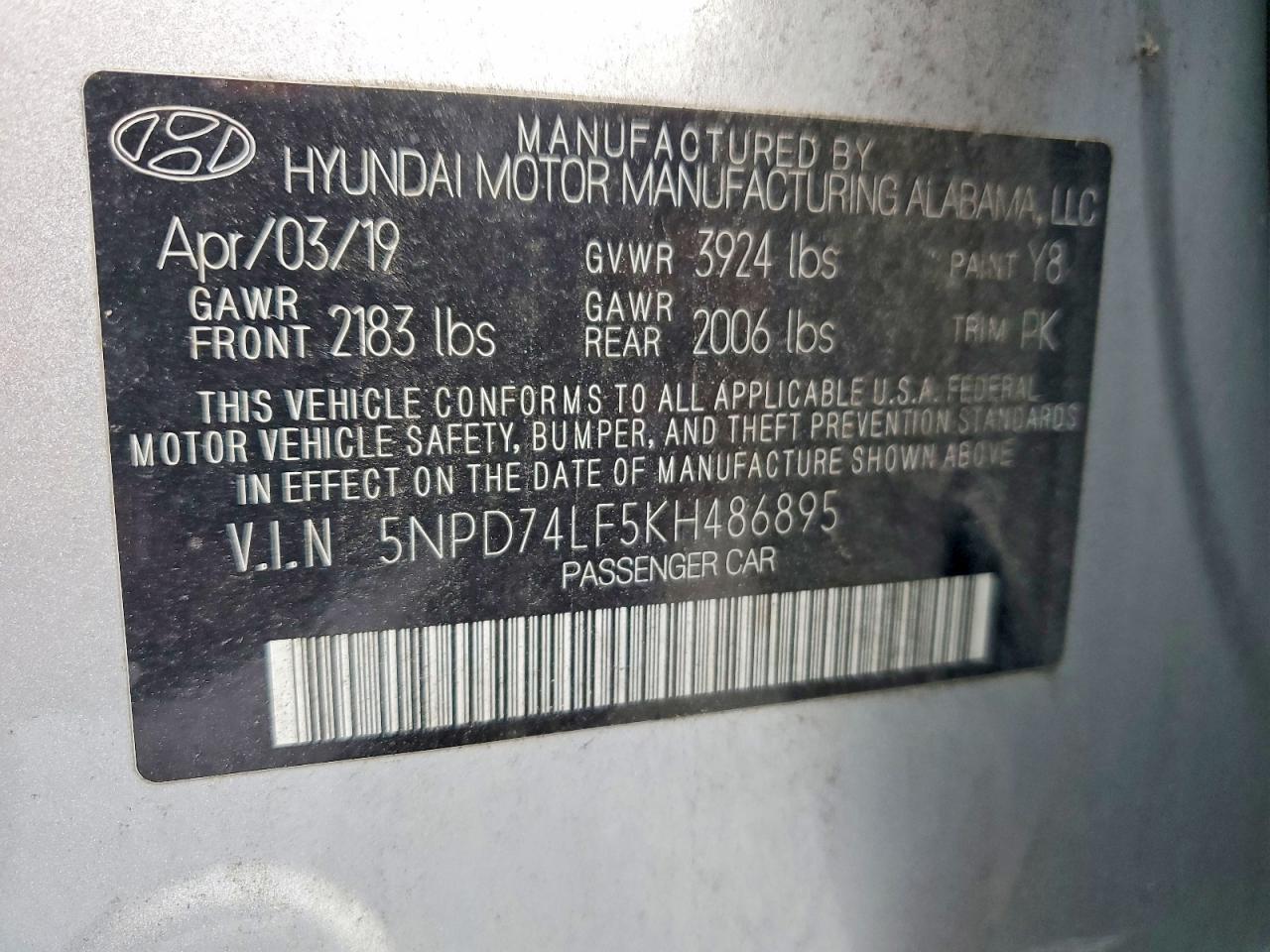 2019 HYUNDAI ELANTRA SE photo 23