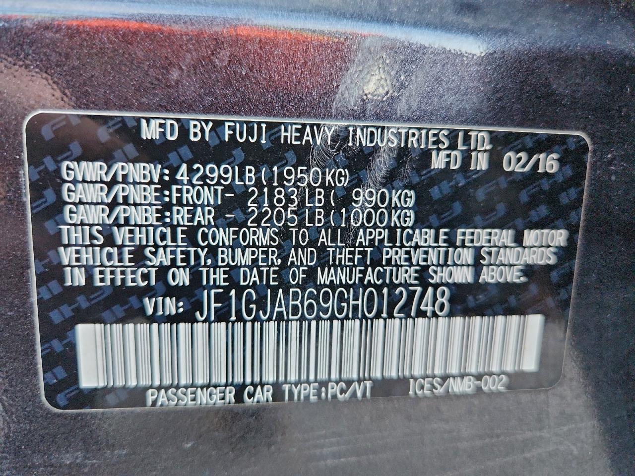 2016 SUBARU IMPREZA PREMIUM photo 13