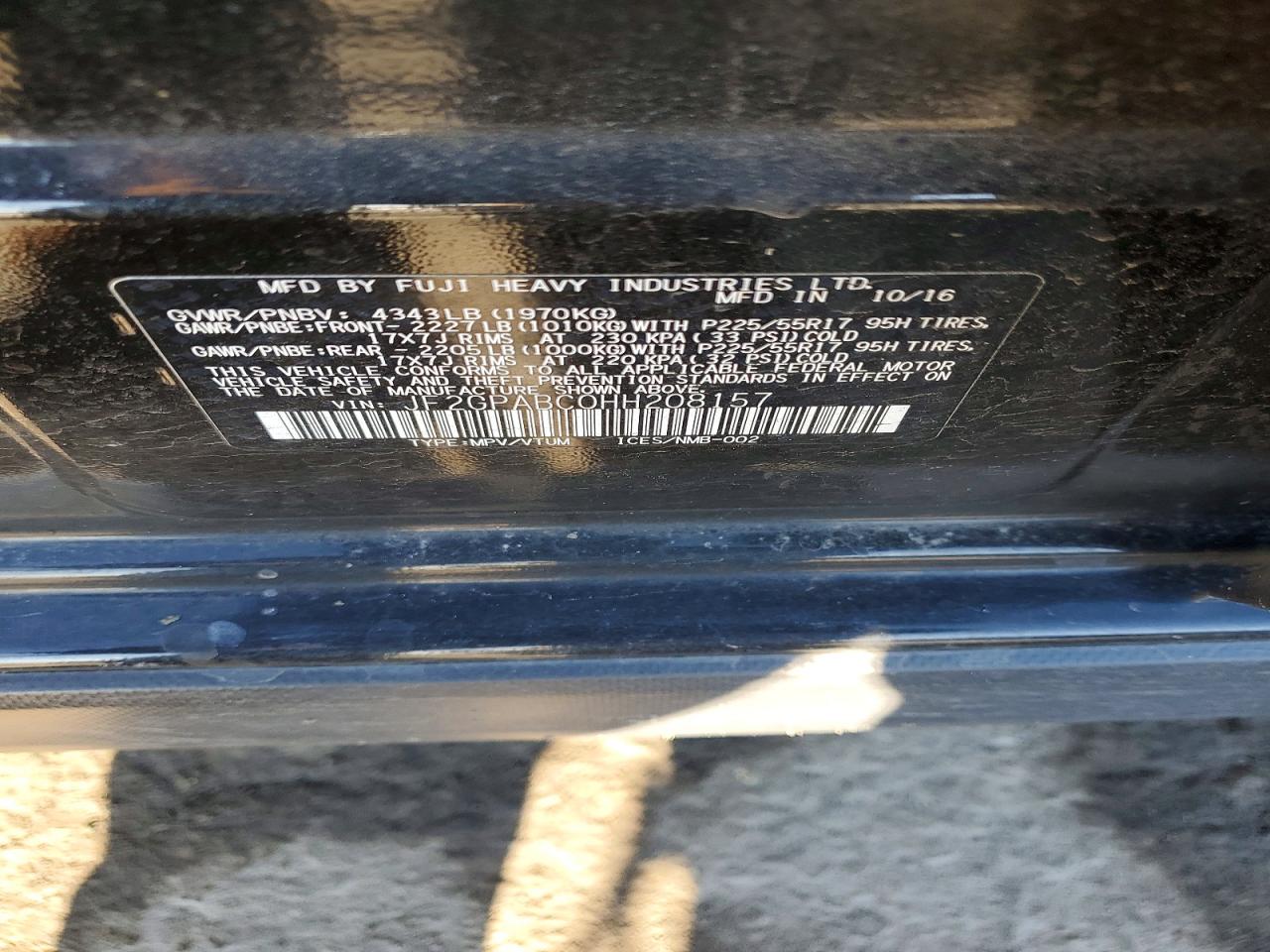 2017 SUBARU CROSSTREK PREMIUM photo 14