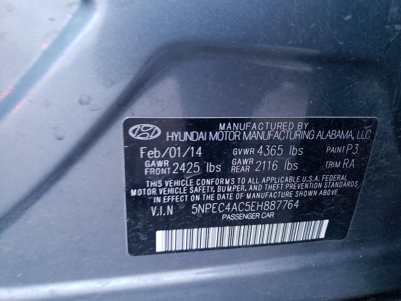 2014 HYUNDAI SONATA SE photo 12