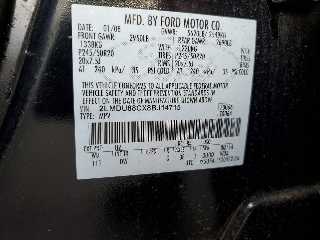 2008 LINCOLN MKX photo 12