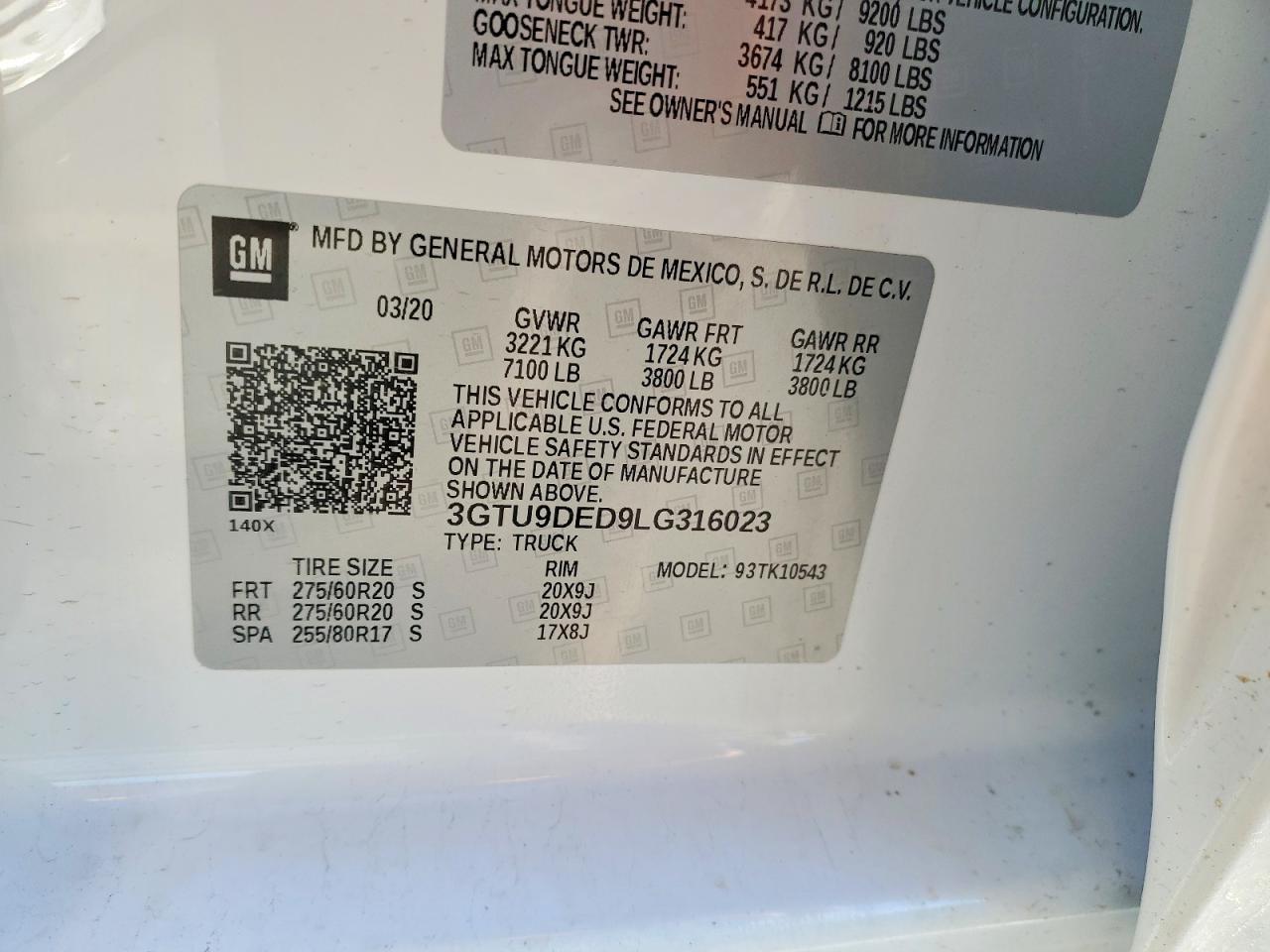 2020 GMC SIERRA K1500 SLT photo 12