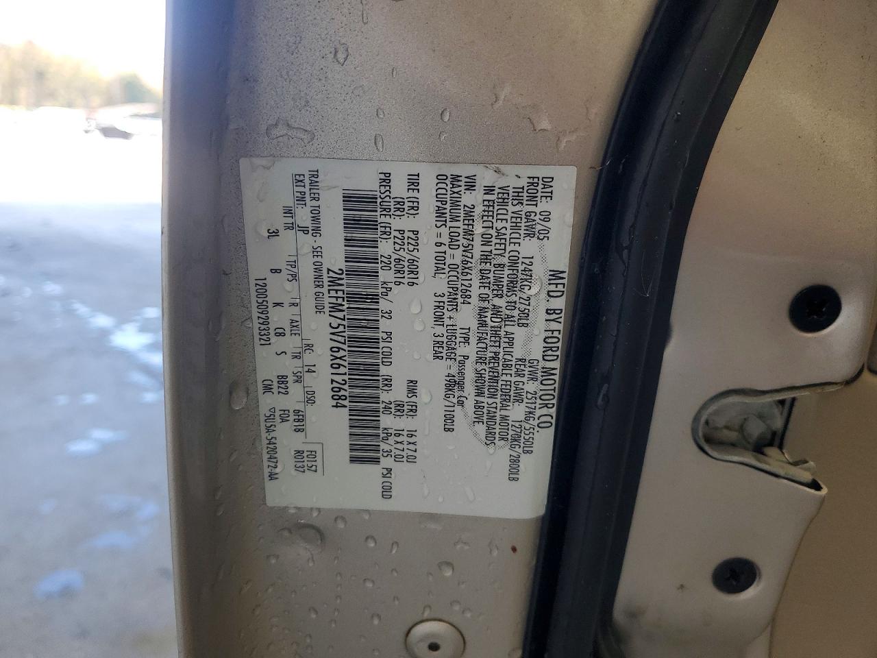2006 MERCURY GRAND MARQUIS LS photo 12