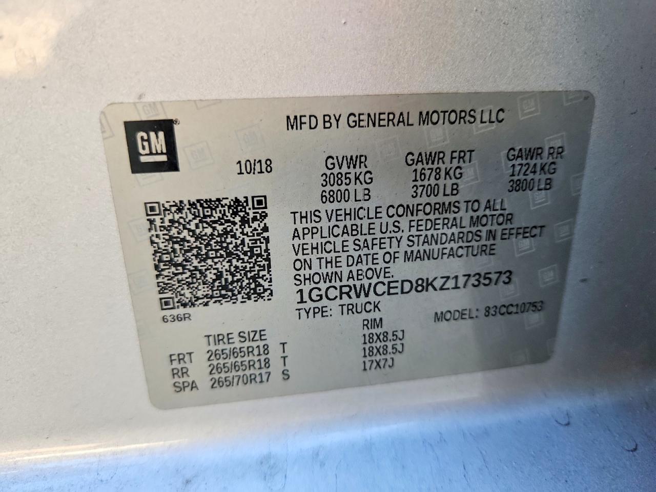 2019 CHEVROLET SILVERADO C1500 LT photo 12