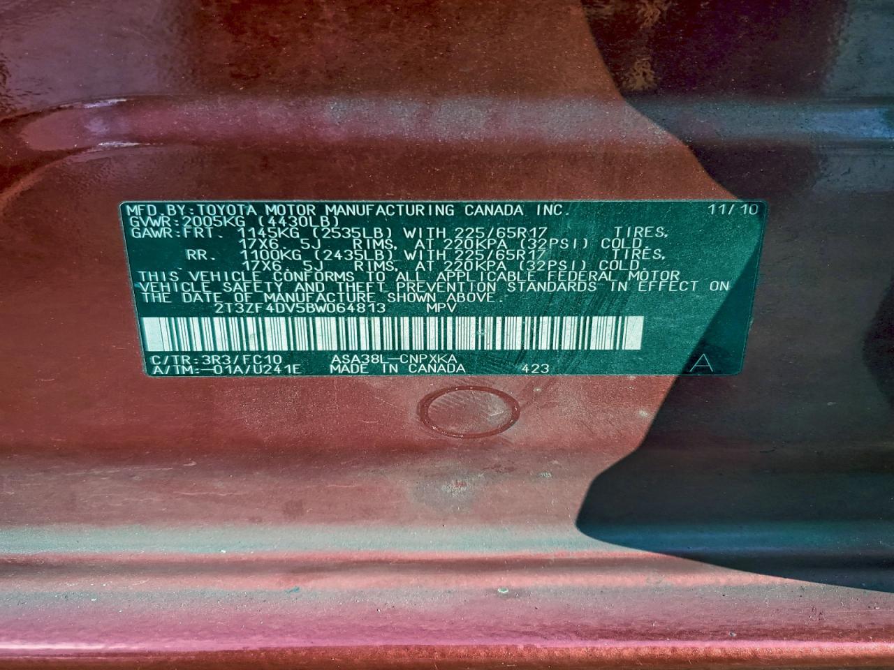 2011 TOYOTA RAV4 photo 13