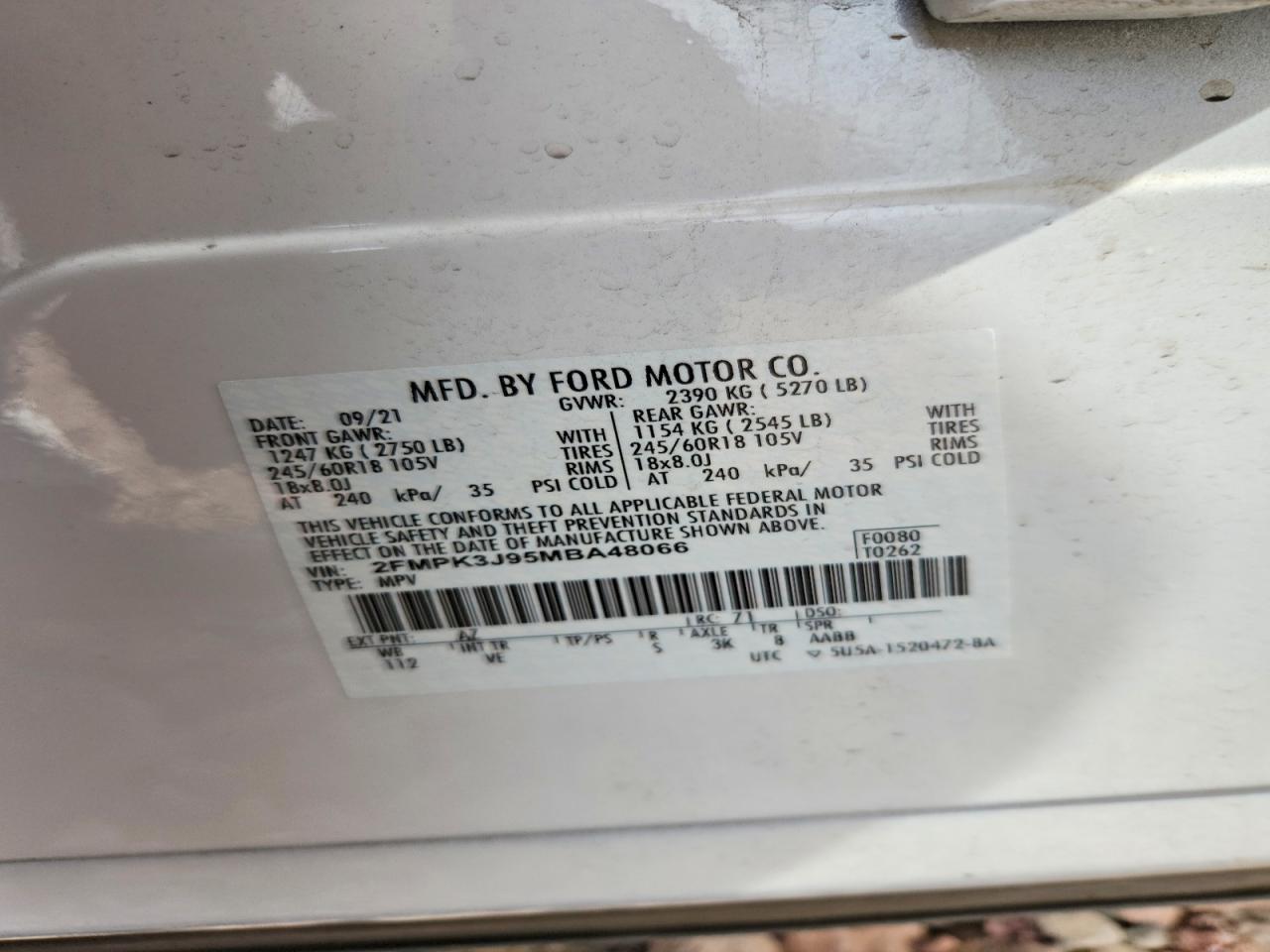 2021 FORD EDGE SEL photo 13