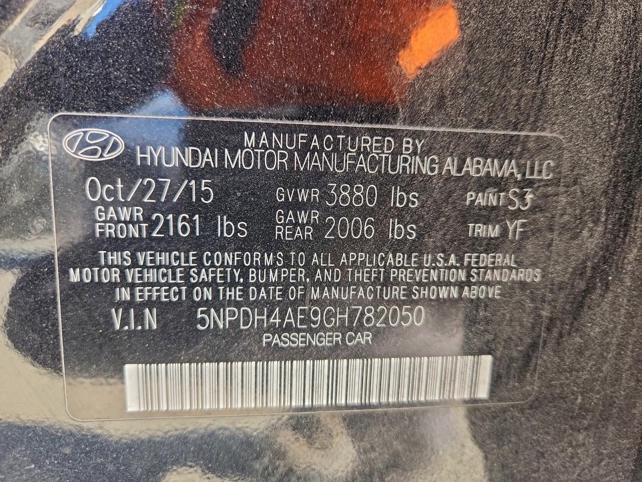 2016 HYUNDAI ELANTRA SE photo 12