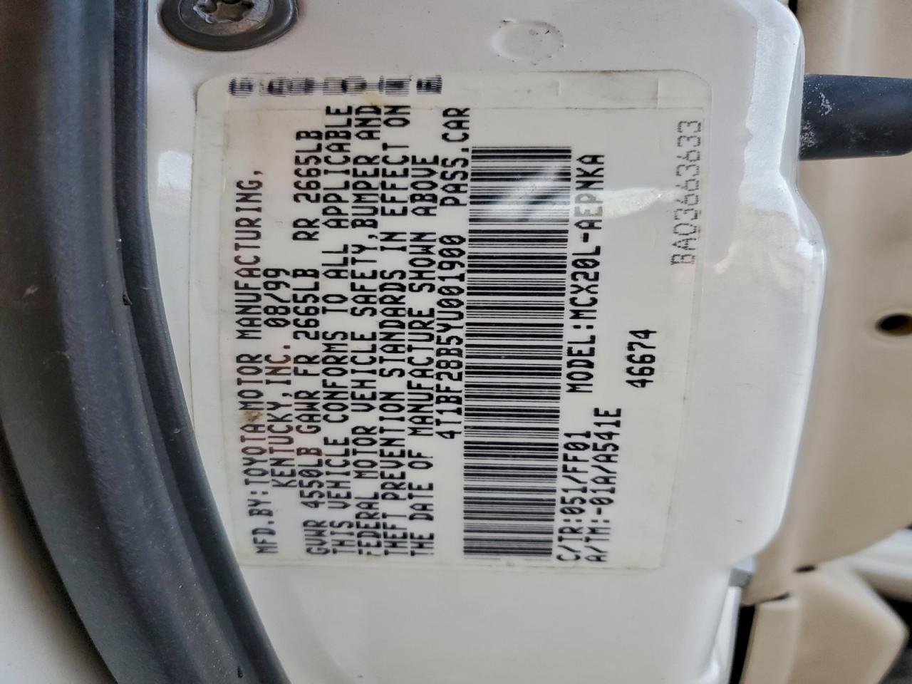 2000 TOYOTA AVALON XL photo 12