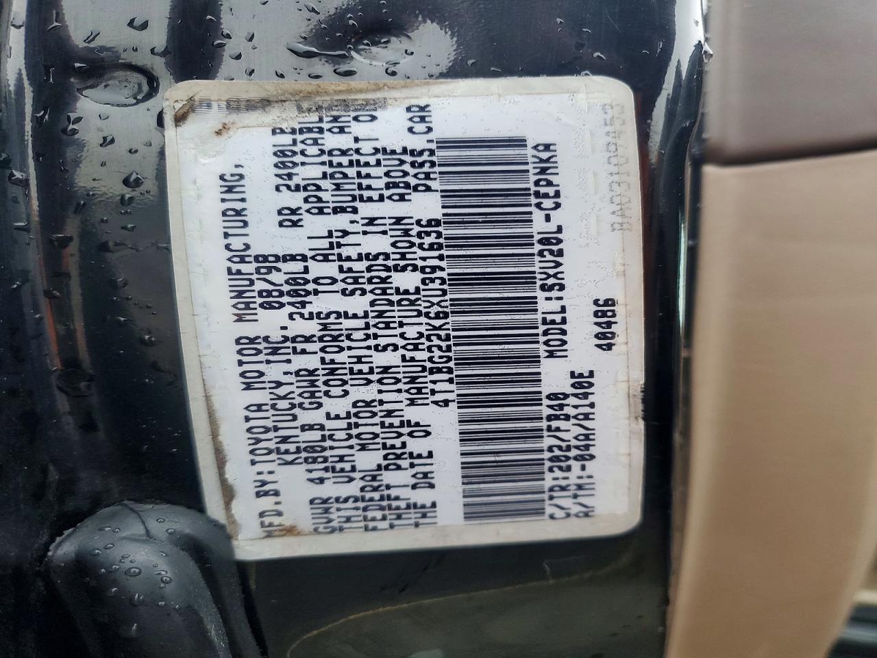 1999 TOYOTA CAMRY CE photo 12