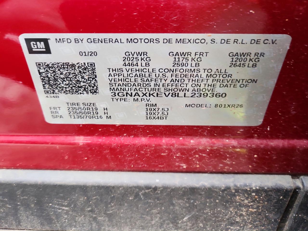 2020 CHEVROLET EQUINOX LT photo 25