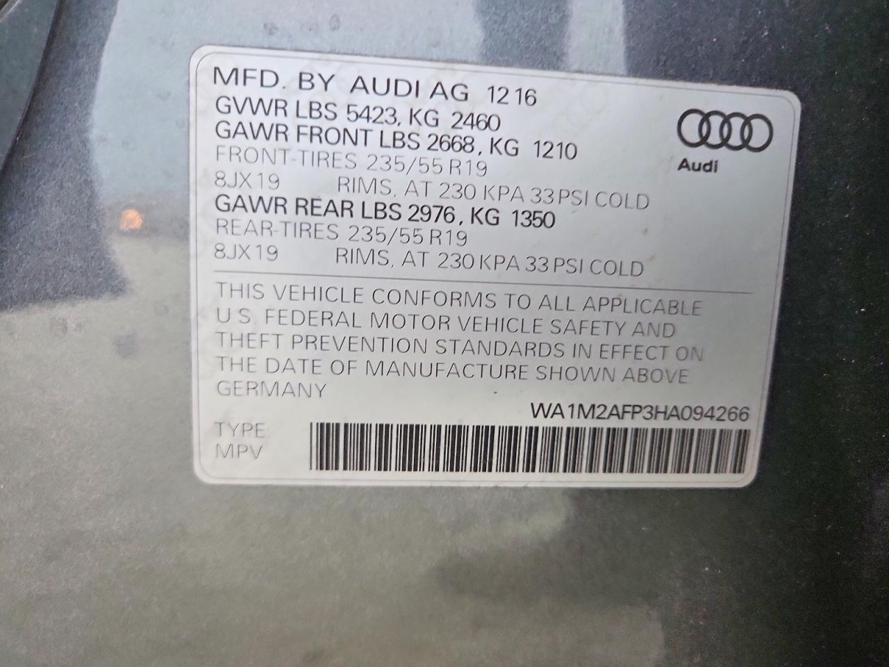 2017 AUDI Q5 PREMIUM PLUS photo 13