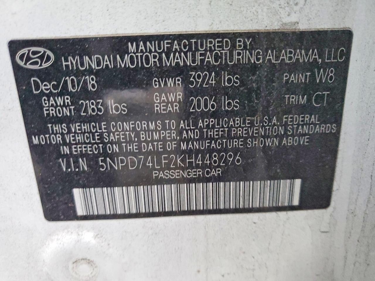 2019 HYUNDAI ELANTRA SE photo 12