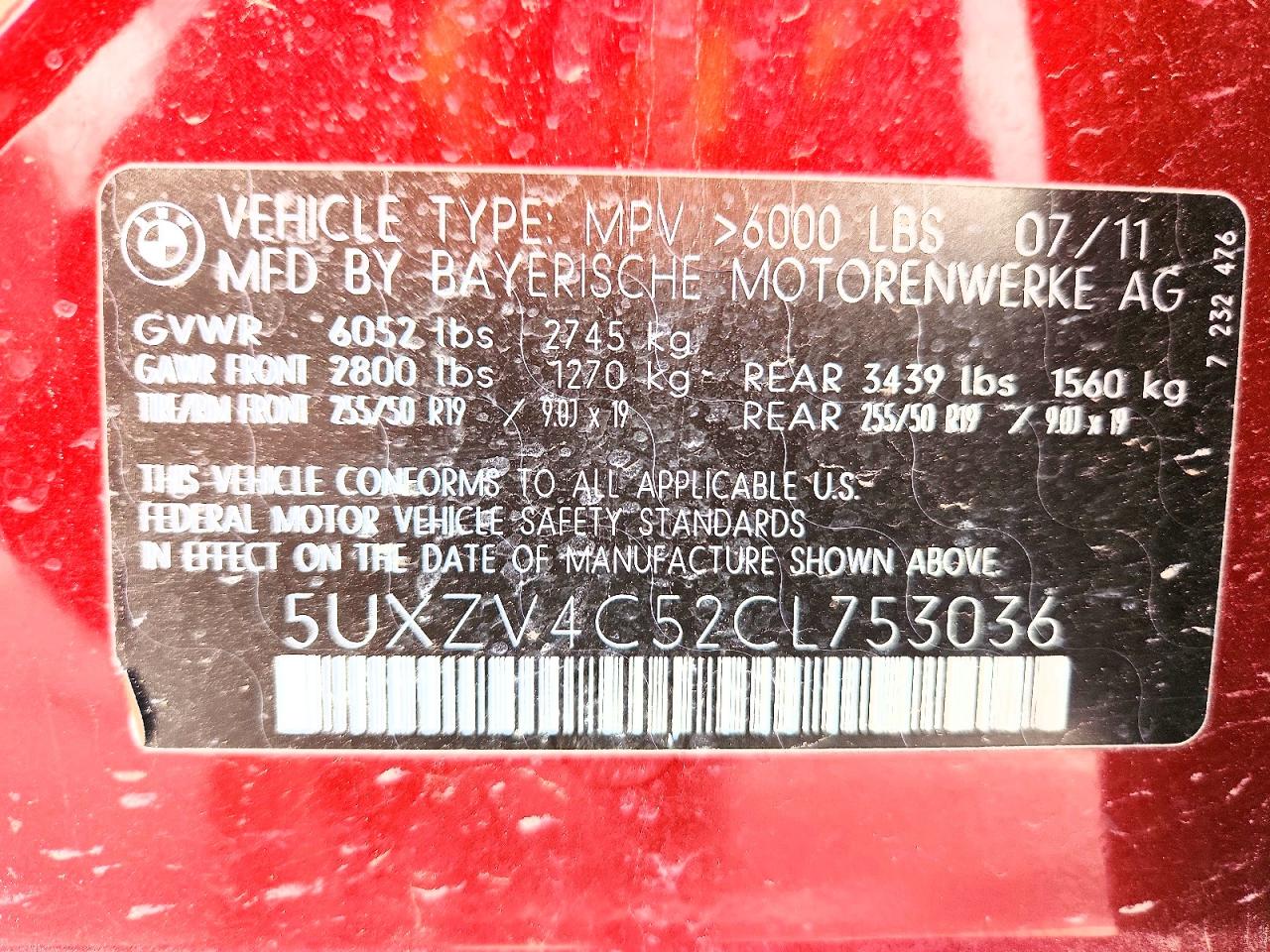 2012 BMW X5 XDRIVE35I photo 13