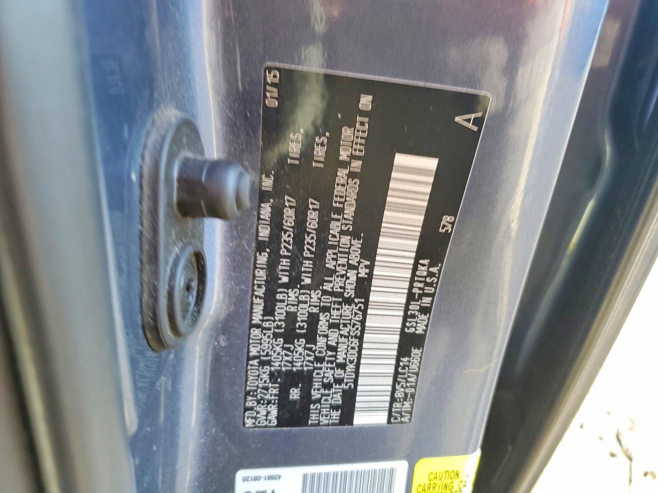 2015 TOYOTA SIENNA XLE photo 13