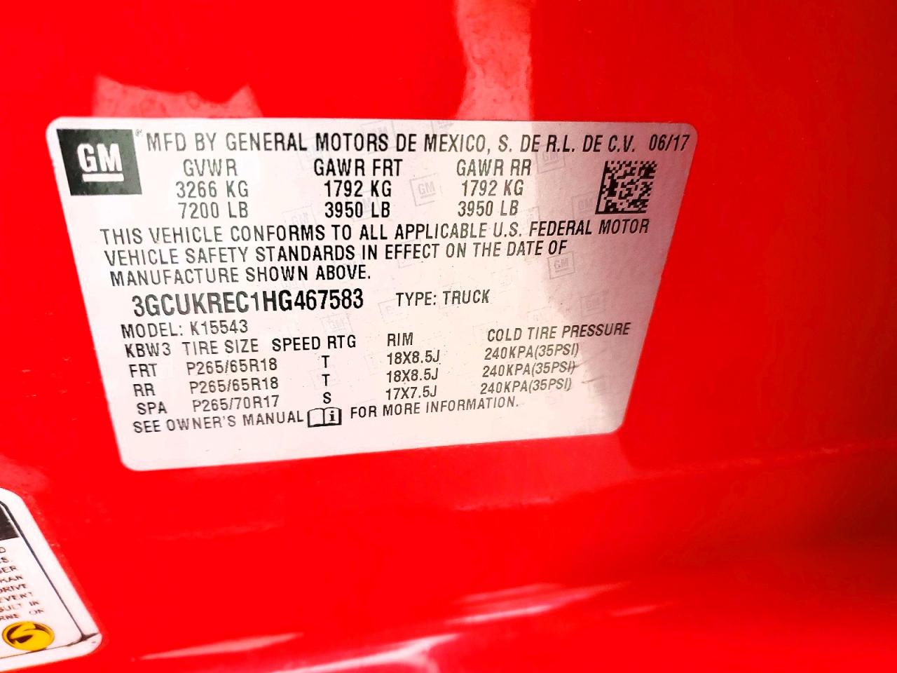 2017 CHEVROLET SILVERADO K1500 LT photo 37
