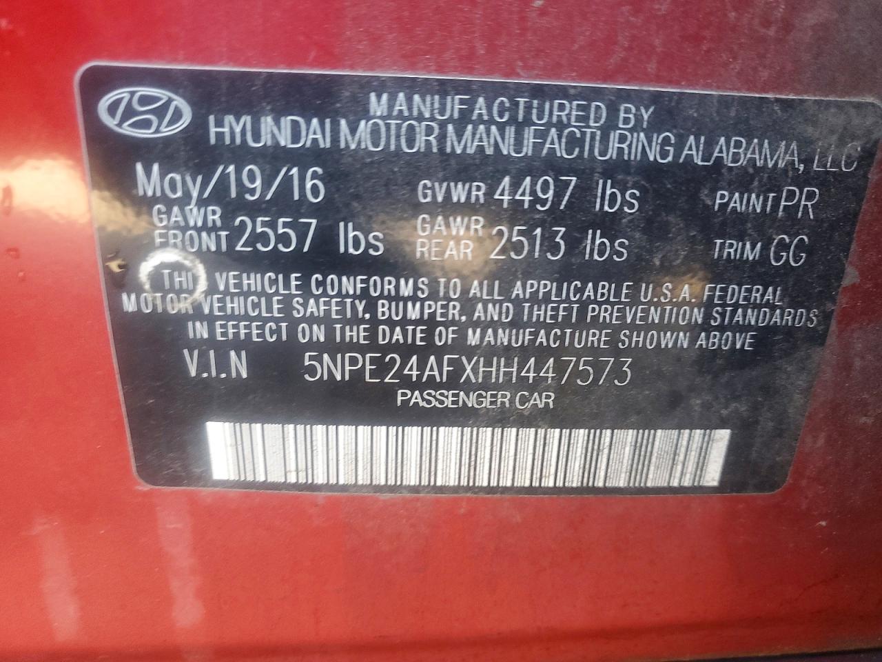 2017 HYUNDAI SONATA SE photo 34