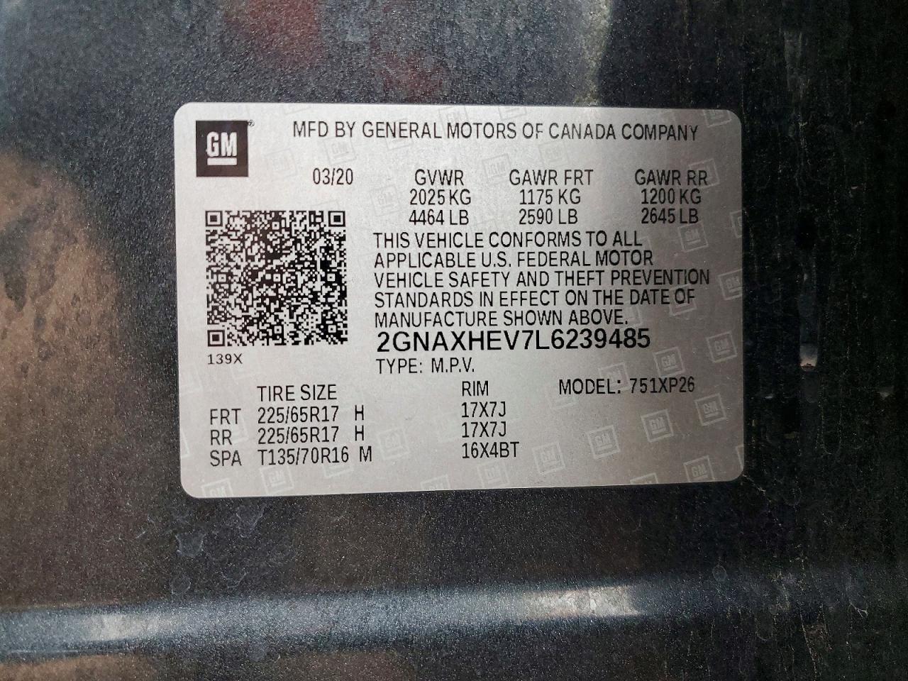 2020 CHEVROLET EQUINOX LS photo 14