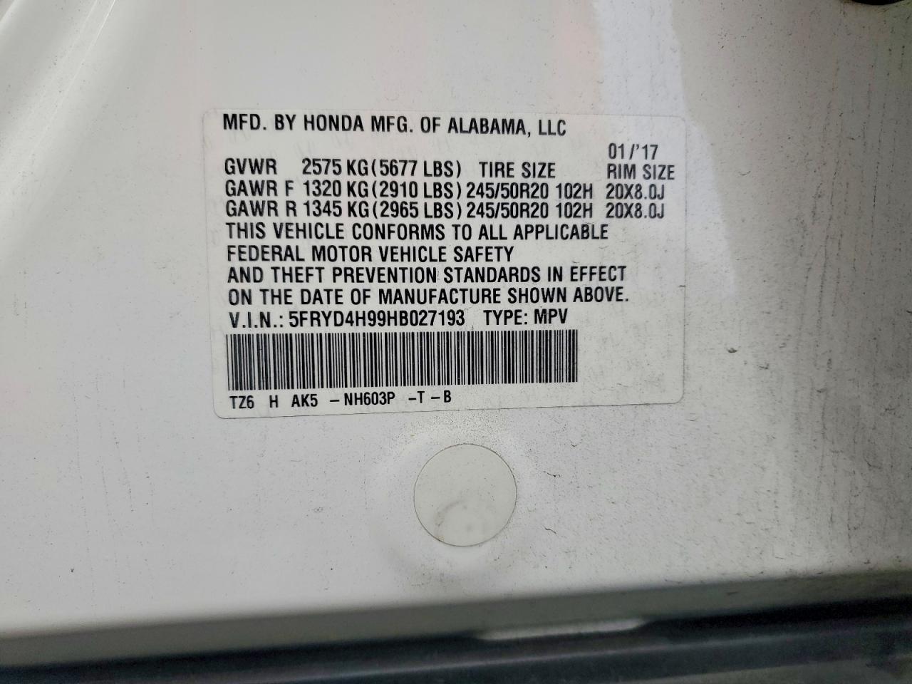 2017 ACURA MDX ADVANCE photo 23