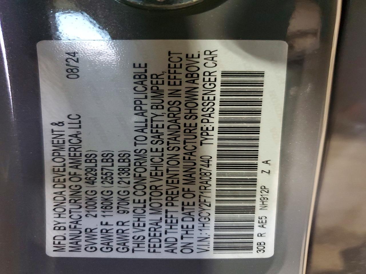 2024 HONDA ACCORD HYBRID SPORT-L photo 12