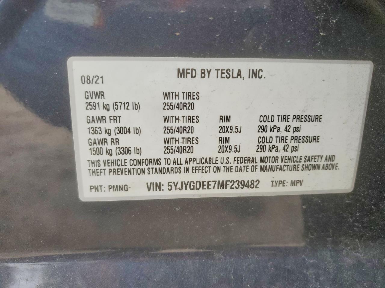 2021 TESLA MODEL Y photo 13