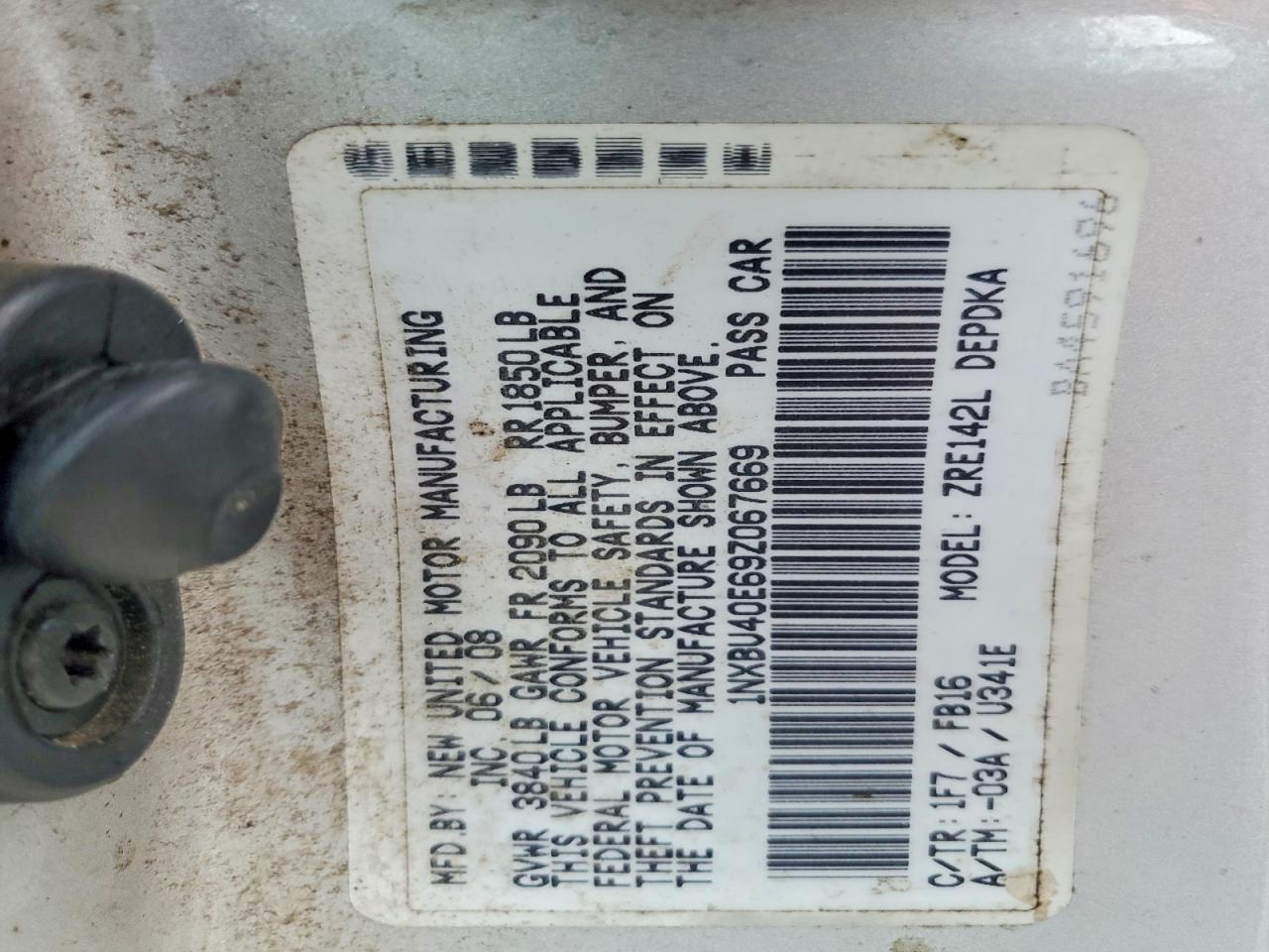 2009 TOYOTA COROLLA BASE photo 12