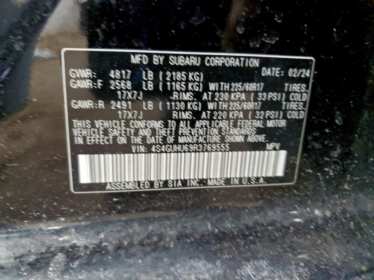 2024 SUBARU CROSSTREK WILDERNESS photo 13