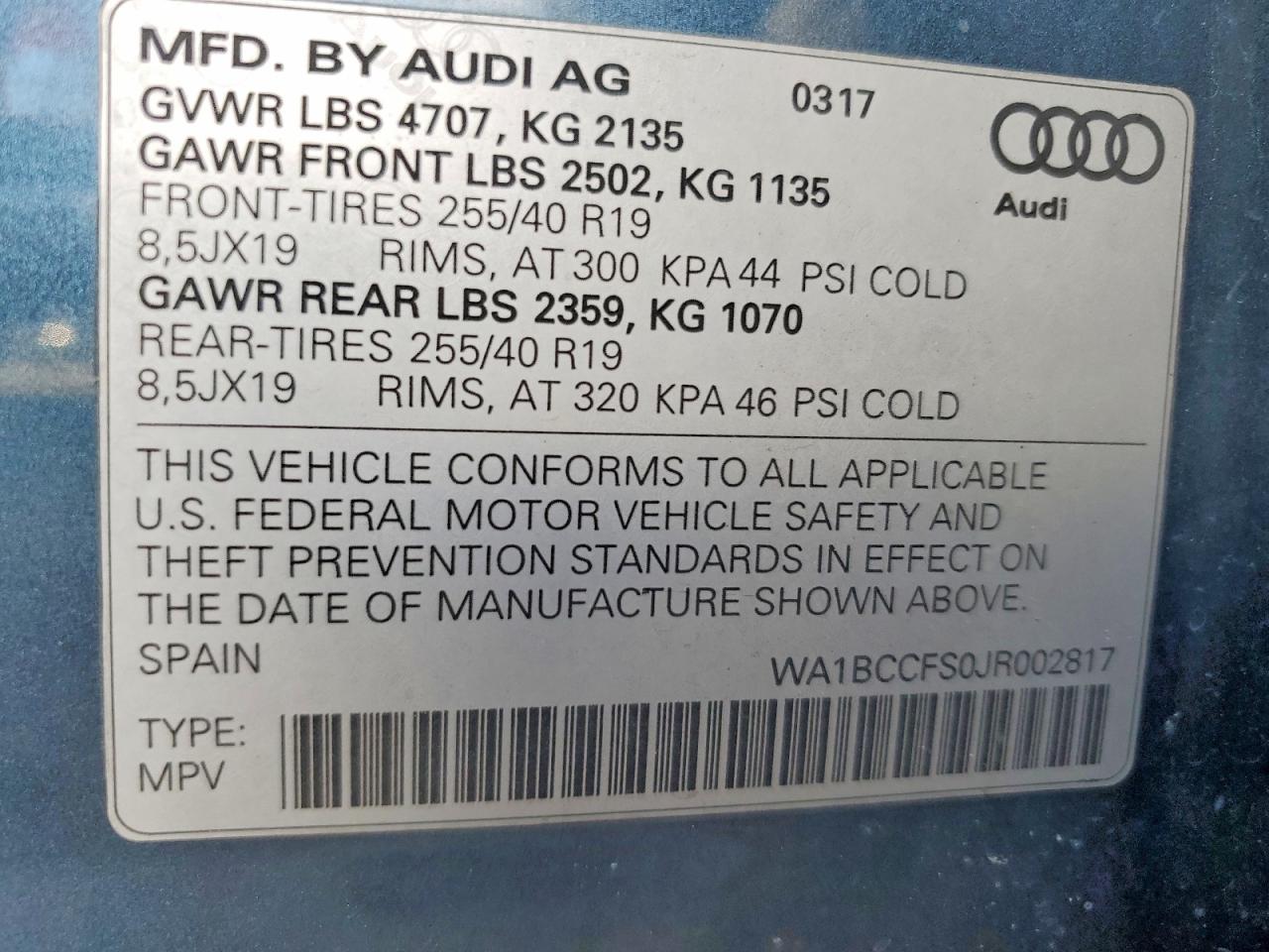 2018 AUDI Q3 PREMIUM photo 13