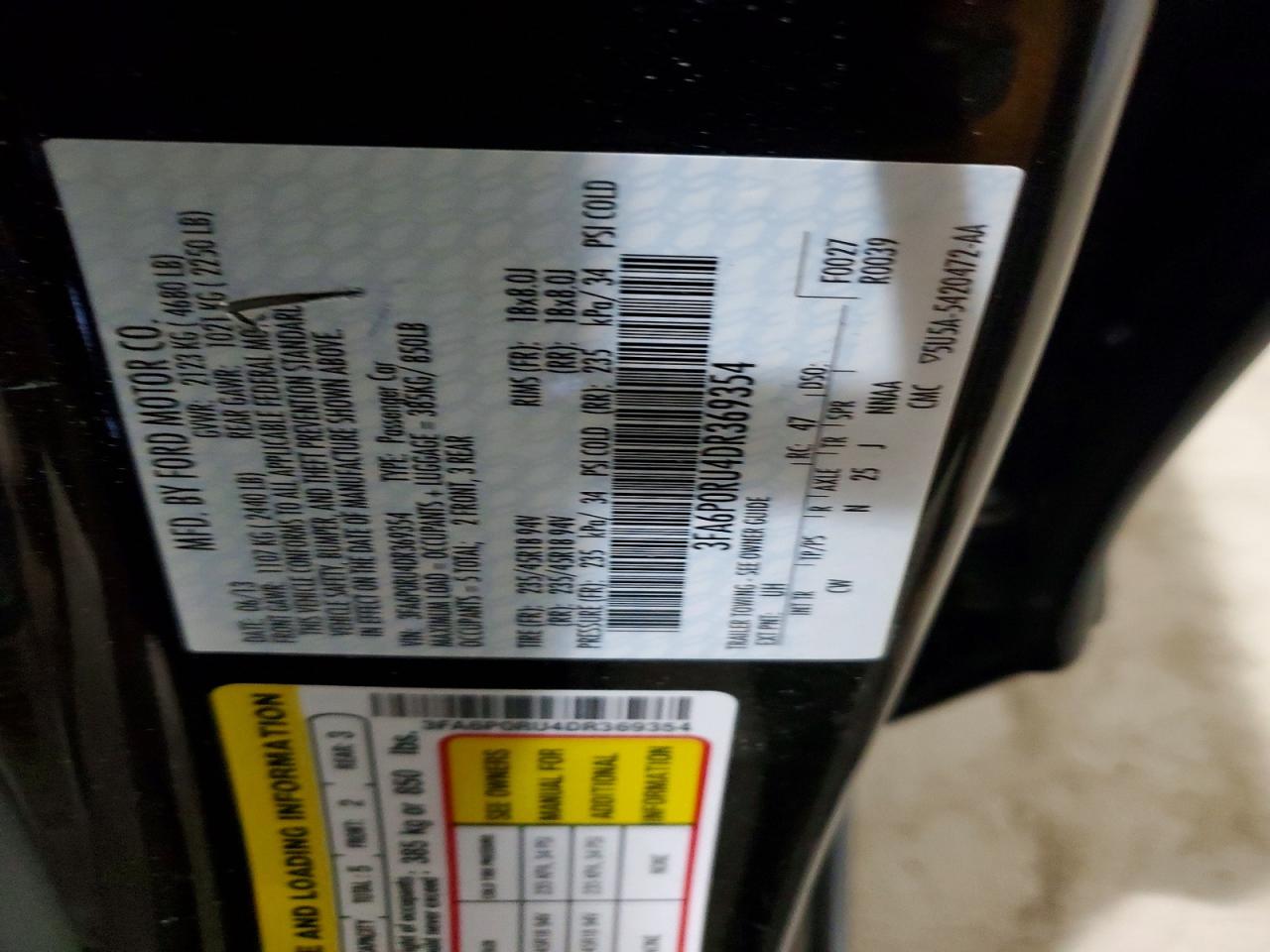 2013 FORD FUSION TITANIUM HEV photo 12