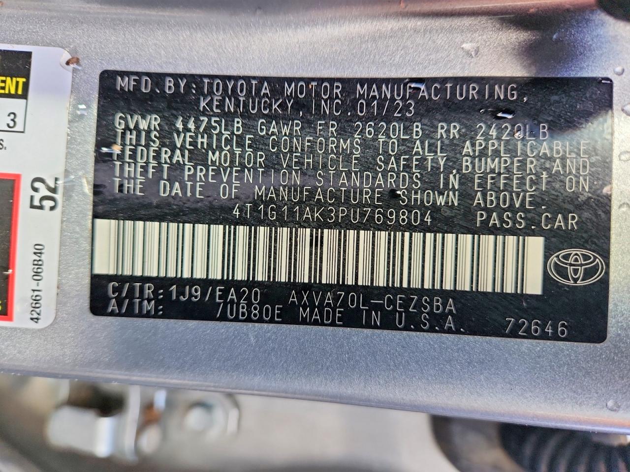 2023 TOYOTA CAMRY SE NIGHT SHADE photo 13