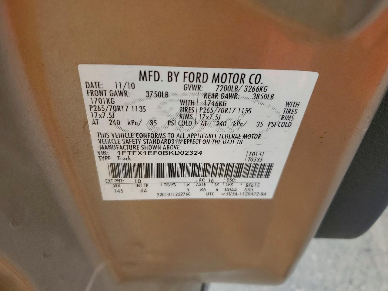 2011 FORD F150 SUPER CAB photo 12
