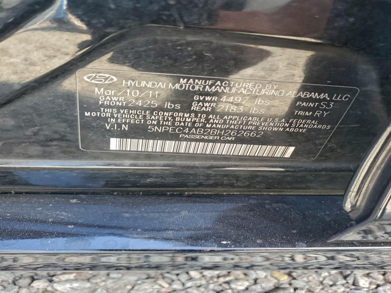 2011 HYUNDAI SONATA SE photo 12